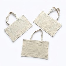 Set of 3 Large Tote Bags - Handmade 21" x 13" Shopping Utility Bag
