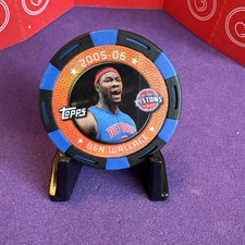 Ben Wallace Poker Chip 2005-06 NBA Topps collector chip Blue/Black