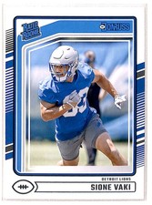 2024 Donruss Rated Rookies Sione Vaki RC Detroit Lions #332