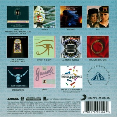 THE ALAN PARSONS PROJECT - THE COMPLETE ALBUMS COLLECTION NEW CD