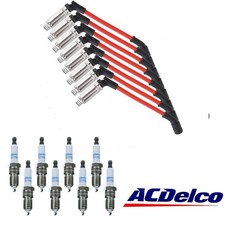 High Performance 8x Spark Plugs And 8x Wires Set For Chevy Gmc 4.8l 5.3l 6.0l V8 High Performance 8x Spark Plugs And 8x Wires Set For Chevy Gmc 4.8l 5.3l 6.0l V8