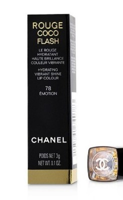 Chanel Rouge Coco Flash Color Shine Lipstick 78 Emotion Intense Bluish Pink  Red