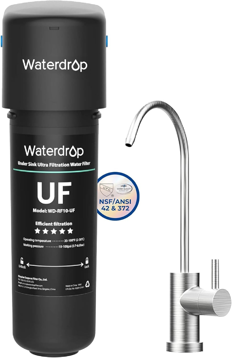 Filtro Acqua Waterdrop 10UB-UF: Proteggi la Tua Famiglia con 0,01 µm