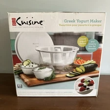 Euro Cuisine Greek Yogurt Maker with Ultra Fine Mesh Stainless Strainer GY50 NEW