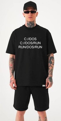 C/DOS/RUN Funny It Geek T-Shirt, Computer Programmierer Nerd Programmierer Neuheit T-Shirt