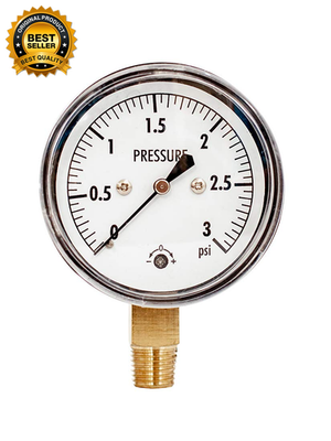 #ad #ad Pressure Gauge 2 1 2quot; Dial 1 4quot; NPT Lower Mount Zero 0 3 Psi Low Capsule $31.68