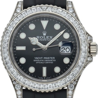 ROLEX Yacht-Master 42 Uhr mit Diamantlünette und Diamantanstößen 226679TBR...