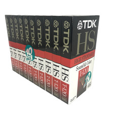 TDK T-120 HS High Standard Video Tape, Pack of 10, Brand New, Sealed