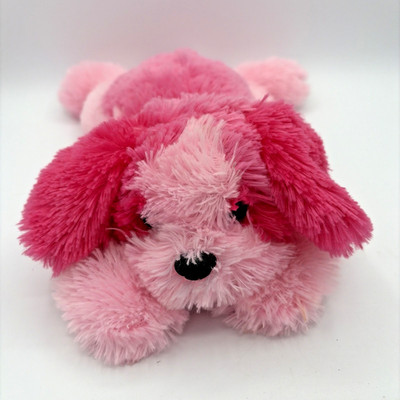 ty Yodels the St. Bernard Puppy Dog 13  Plush Pink Shaggy 2011 Stuffed Animal