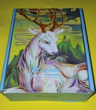 Kalimba 17-Key Thumb Piano Deer Engraving Solid Wood with Tuning Hammer and Box