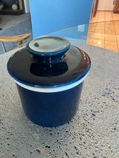 Sweese Butter Bell Navy Blue Porcelain, 4.5”H