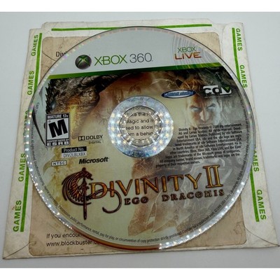 Divinity II Ego Draconis Xbox 360 Microsoft RPG Video Game Disc Only DIV2LBLXBX