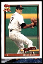 Bruce Hurst 1991 Topps #65 San Diego Padres MLB READ FREE SHIPPING AutographDen