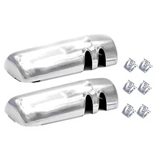 Chrome Door Mirror Covers Fit for Kenworth T680, A Pair Chrome Side Mirror 