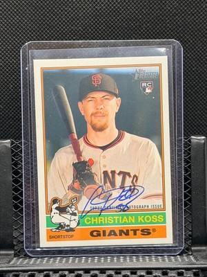 Christian Koss RC 2025 Topps Heritage Real One Auto #ROA- CK - Giants