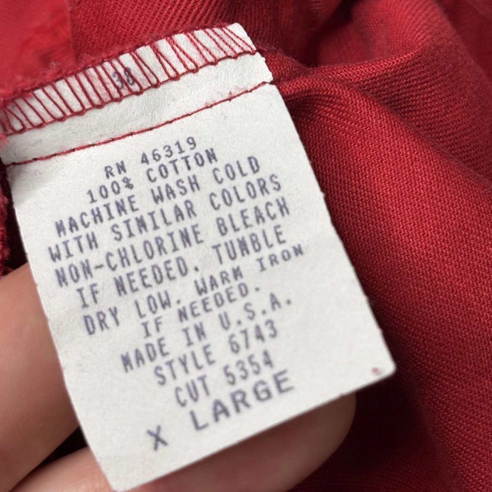 Vintage Norm Thompson Red Canvas Hunting Vest XL - product detail image 5