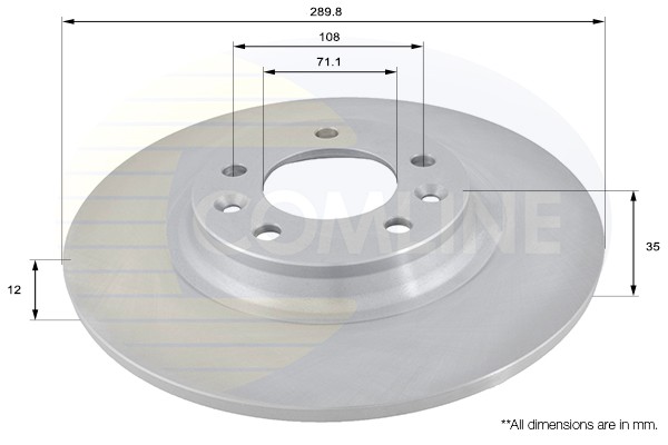 2 PCS COMLINE ADC1551 Brake Disc