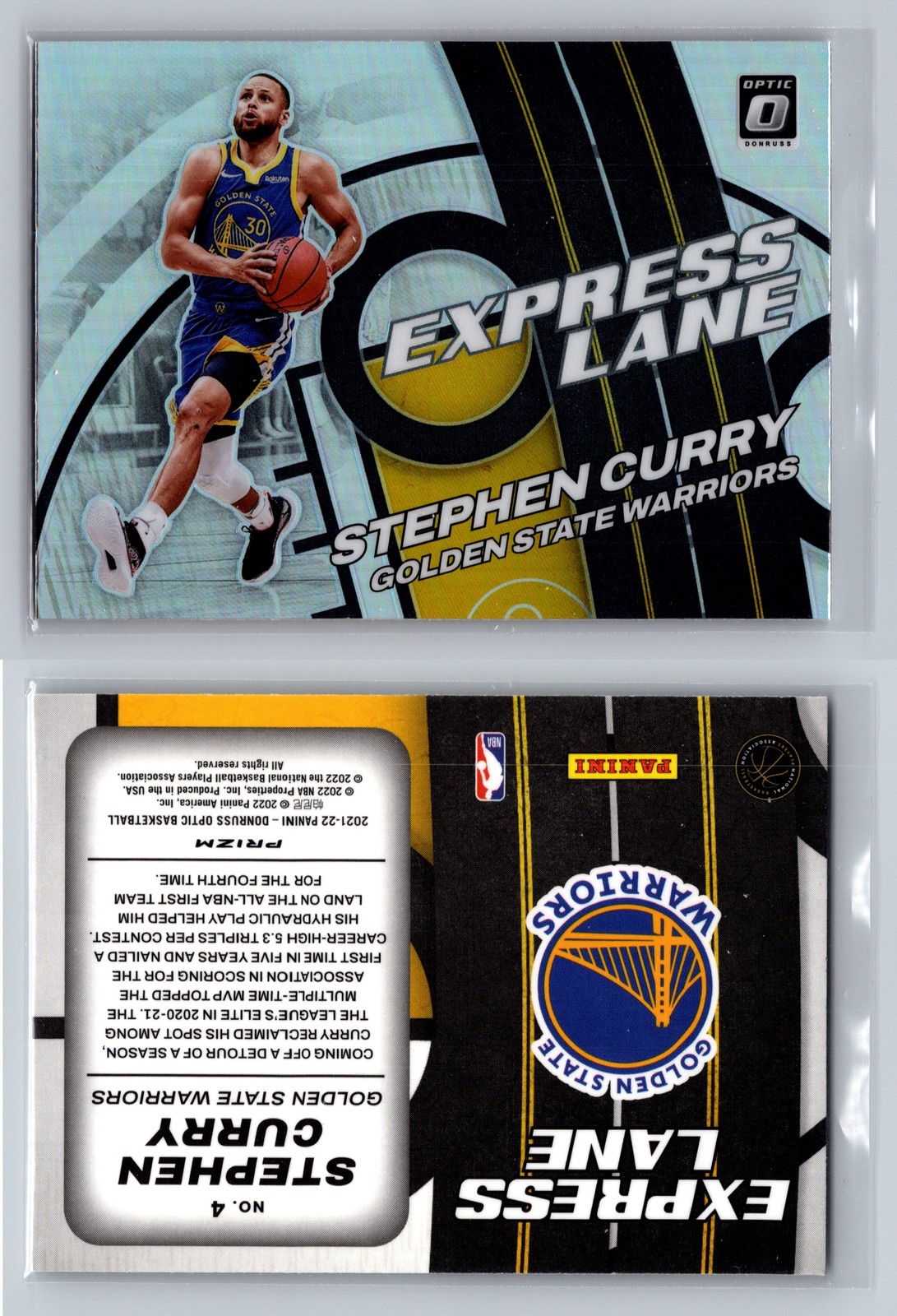 2021-22 Donruss Optic #4 Stephen Curry Express Lane Holo