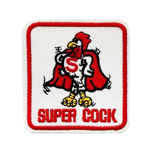 Super Cock Funny Chicken Patch – Embroidered Iron On Rooster with Cape ...
