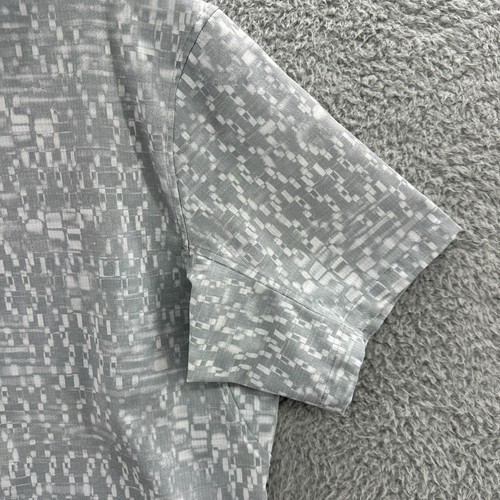 Lululemon Camicia Uomo Large L Grigio Ventilato Elasticizzato Airing Facile Camicia Manica Corta - Foto 4 di 11