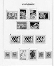 BELGIUM 3 PAGES OF MNH STAMPS 1960