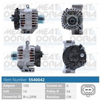 Lichtmaschine Generator Lima Meat & Doria 5540042 14V FüR Opel Agila H00 Corsa