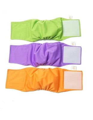 Reusable Dog Belly Bands   Washable Dog Diapers, Pack of 3   Puppy Training, ...