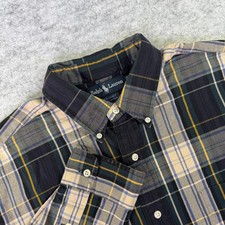 Vintage 90s Polo Ralph Lauren The Big Shirt Tartan Plaid Button Down L fits XL