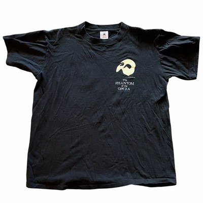 Vintage Delta 80/90s Phantom of the Opera Black Tee Shirt Size Large Made in USA