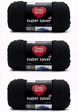 "Red Heart Super Saver Yarn 3 Pack 100 Acrylic Worsted Weight For Knitting "