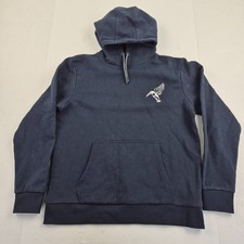 Mountain Warehouse Hoodie 10 Blue Womens Embroidered Bird Pullover Cotton Blend