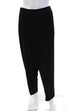 Eileen Fisher Woman Womens Two Pocket Elastic Waist Tapered Pants Black Size 1X