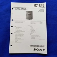 SONY MZ-B50 Service Manual Original Paper OEM Repair Guide - USA
