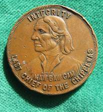 lucky token Marquette MICH National Bank Last Chief of the Chippewas Kaw Baw Gam