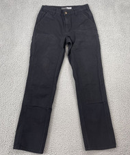 Carhartt Rugged Flex Double Knee Pants Mens 34x36 Actual 33x34 BLK Distressed