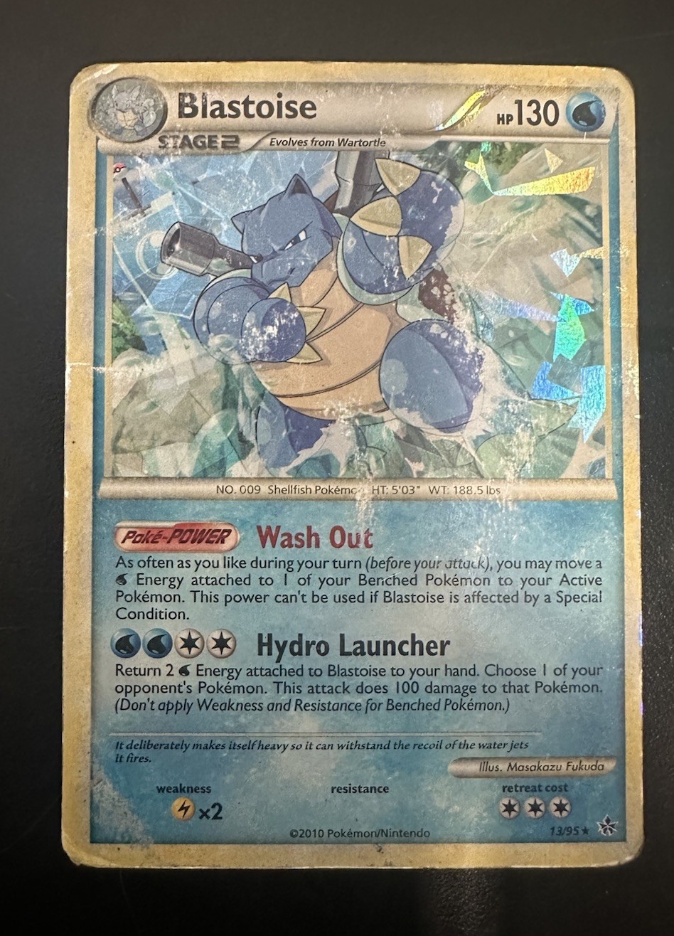 Pokémon TCG Blastoise 13/95 Rare Reverse Holo Unleashed