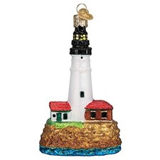 Old World Christmas Portland Head Lighthouse Glass Ornament Free Box 20117 New