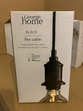 Brand New George Home Ceiling Light Fitting Flex Cable Gold/Silver/Black