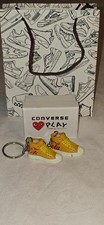Unisex Yellow Red Sneaker Keychain Set with Box and Bag One Size