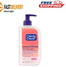 Clean & Clear Essentials Foaming Facial Cleanser, Oil-Free Daily Face Wash with