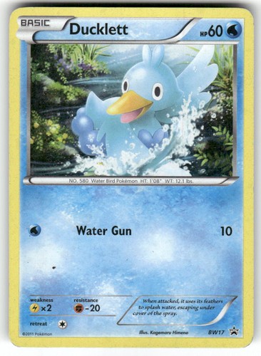 DUCKLETT - BW17 - Heavily Played - Black And White Promo - Holo Promo - Pokemon