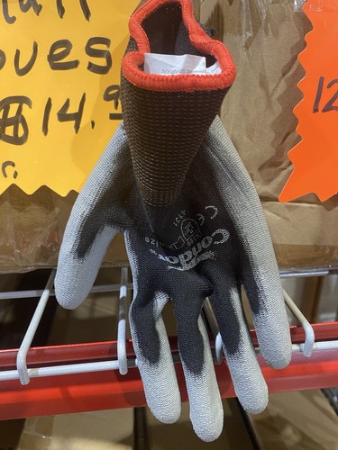 144 Pair Condor Size S (small) Gray Nylon DIPPED Gloves FULL CASE NEW - Picture 1 of 3