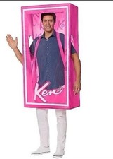 Barbie The Movie Men's Adult Ken Doll Box Spirit Halloween Costume One Size New