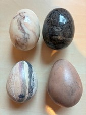 4 Oster-Eier Stein Marmor Onyx Alabaster Deko