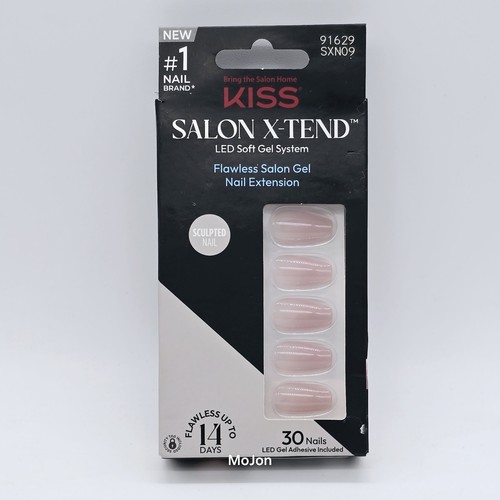 Lot Of 4 Kiss Salon X-Tend Flawless Salon Gel Nail Extension Pink Nude 30 Each - Picture 9 of 18