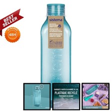 Sistema Bouteille d'eau isotherme 1 L Bleu-gris sans BPA étanche