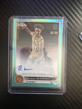 2022-23 Topps Chrome OTE Chrome Autographs Bryson Warren Aqua Refractor /99 