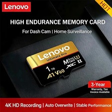 LENOVO 1TB 512GB 256GB 128GB Micro TF SD Card High Speed Class Flash Memory*