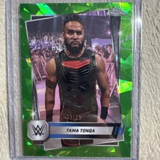 2025 Topps Chrome WWE Smackdown Tama Tonga Green Refractor 33/75