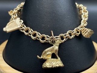 14K Gold Charm Bracelet